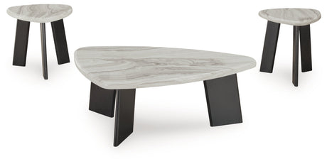 Lilyberg Gray/Black Table (Set of 3) by Ashley at Eve Furniture