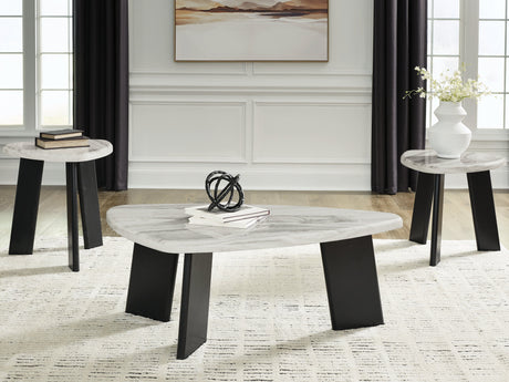 Lilyberg Gray/Black Table (Set of 3) by Ashley at Eve Furniture