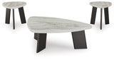 Lilyberg Gray/Black Table (Set of 3) by ASHLEY FURNITURE at Eve Furniture