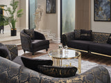 Lima 3-pieces (Sofa & Loveseat & Chair) Livingroom Set in Black by Furnia at Eve Furniture