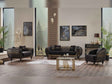 Lima 3-pieces (Sofa & Loveseat & Chair) Livingroom Set in Black