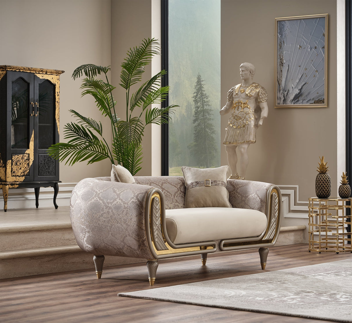 Lima 3-pieces (Sofa & Loveseat & Chair) Livingroom Set in Cream by Furnia at Eve Furniture