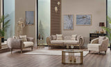 Lima 3-pieces (Sofa & Loveseat & Chair) Livingroom Set in Cream