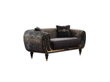 Lima Black Stationary Loveseat by Furnia at Eve Furniture