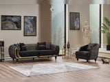 Lima Black Stationary Sofa by Furnia at Eve Furniture