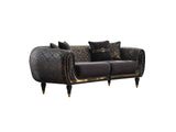 Lima Black Stationary Sofa by Furnia at Eve Furniture