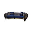 Lima Blue Stationary Sofa by Furnia at Eve Furniture