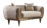 Lima Cream Stationary Loveseat by Furnia at Eve Furniture