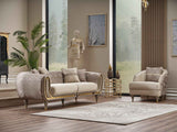 Lima Cream Stationary Sofa by Furnia at Eve Furniture