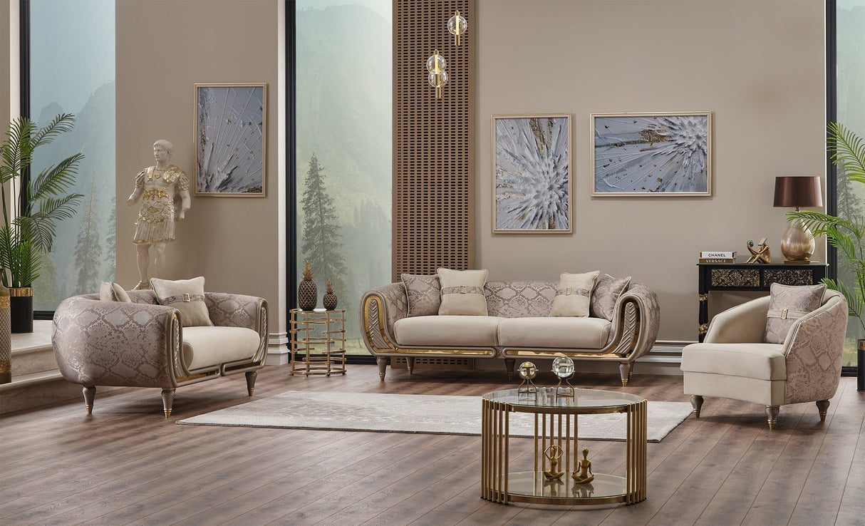 Lima Cream Stationary Sofa by Furnia at Eve Furniture