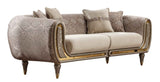 Lima Cream Stationary Sofa by Furnia at Eve Furniture