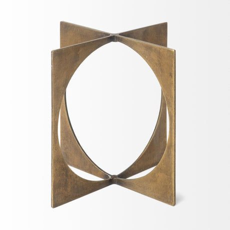 Lima I (Small) 6L x 6W Gold Geometric Decorative Object by Mercana at Eve Furniture