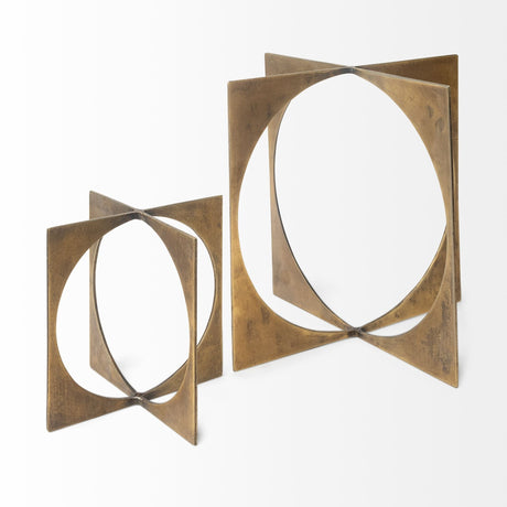 Lima I (Small) 6L x 6W Gold Geometric Decorative Object by Mercana at Eve Furniture