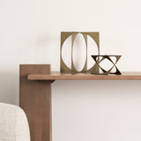 Lima I (Small) 6L x 6W Gold Geometric Decorative Object by Mercana at Eve Furniture