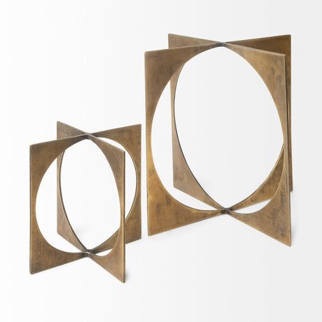 Lima II (Large) 10L x 10W Gold Geometric Decorative Object by Mercana at Eve Furniture