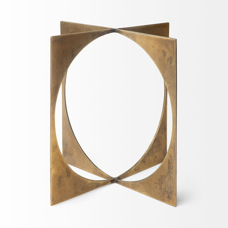 Lima II (Large) Gold Geometric Decorative Object by Mercana at Eve Furniture