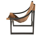 Lima Sling Chair, Natural Leather with Black Frame