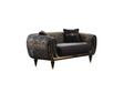 Lima Stationary Loveseat Black by Furnia at Eve Furniture