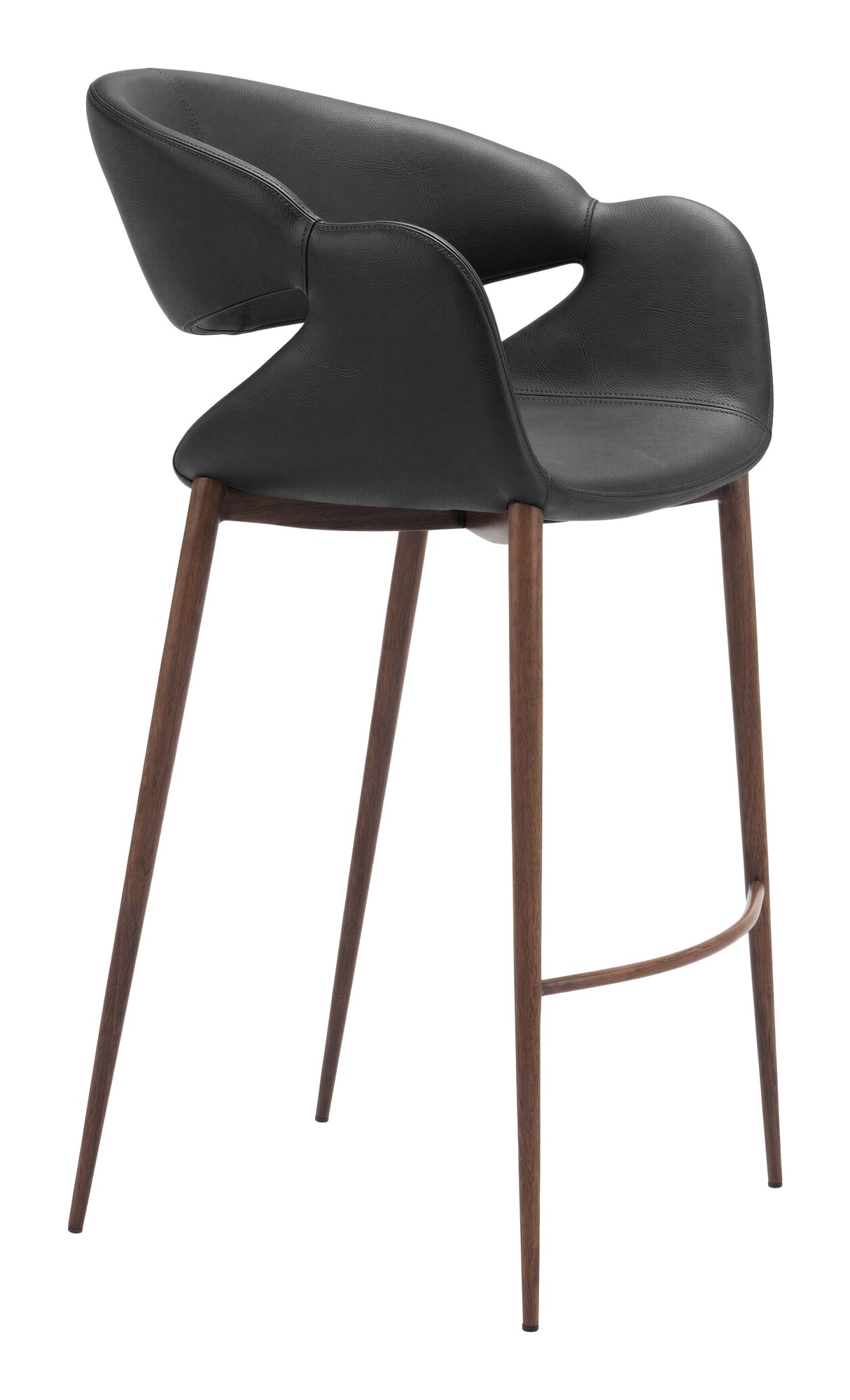 Limay Barstool Black & Walnut by Zuomod at Eve Furniture