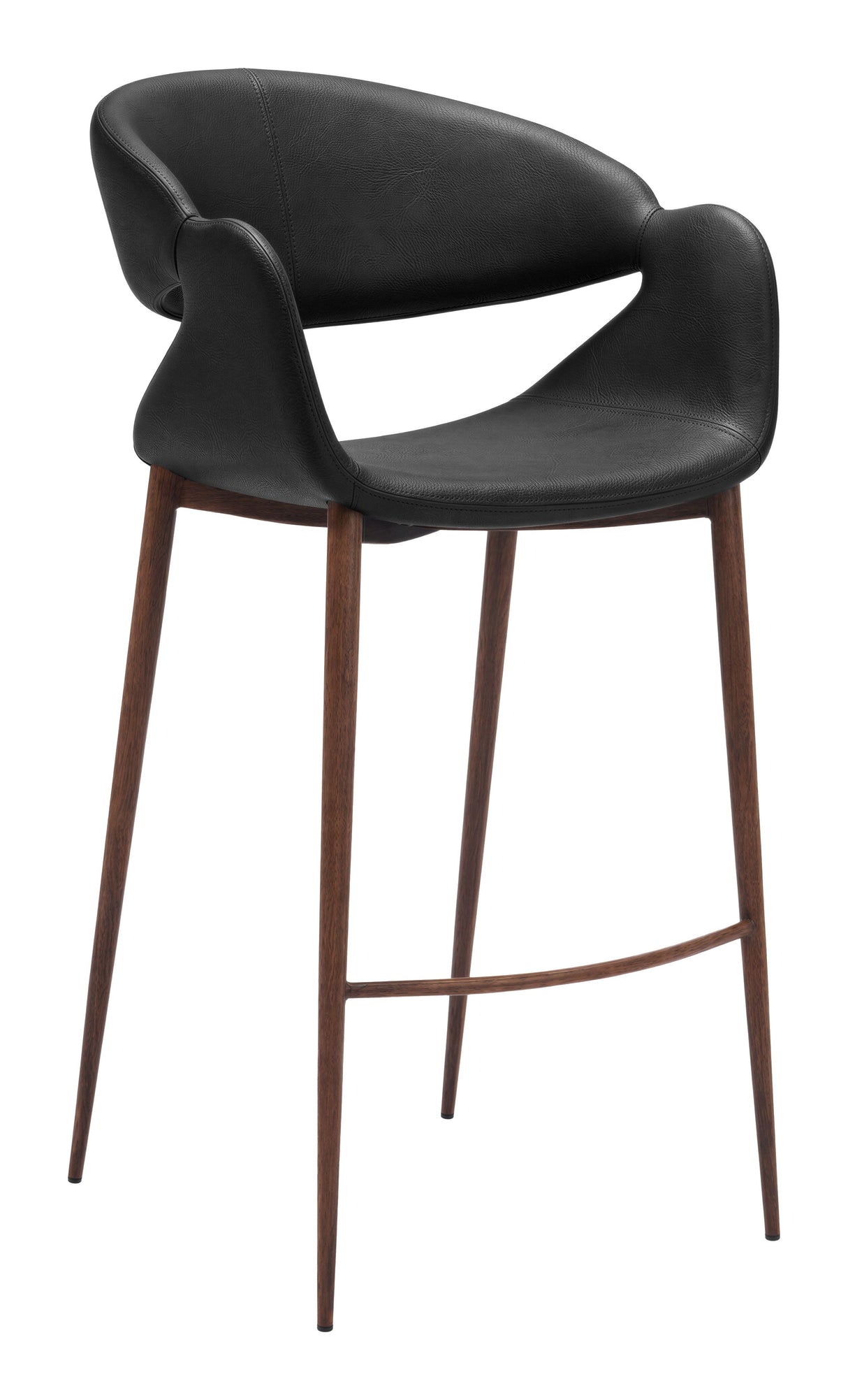 Limay Barstool Black & Walnut by Zuomod at Eve Furniture