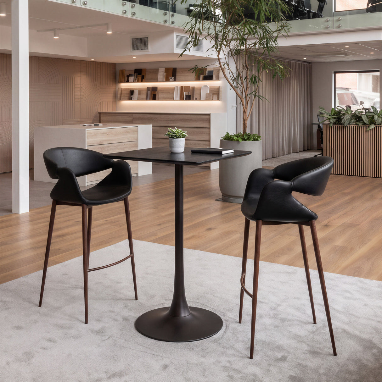 Limay Barstool Black & Walnut by Zuomod at Eve Furniture