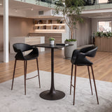 Limay Barstool Black & Walnut by Zuomod at Eve Furniture