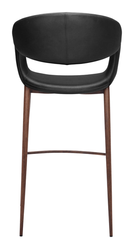 Limay Barstool Black & Walnut by Zuomod at Eve Furniture