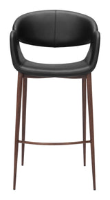 Limay Barstool Black & Walnut by Zuomod at Eve Furniture