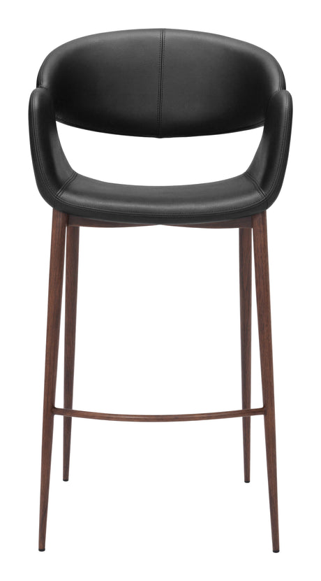 Limay Barstool Black & Walnut by Zuomod at Eve Furniture