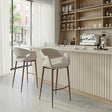 Limay Beige & Walnut Barstool by Zuomod at Eve Furniture
