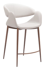 Limay Beige & Walnut Counter Stool by Zuomod at Eve Furniture