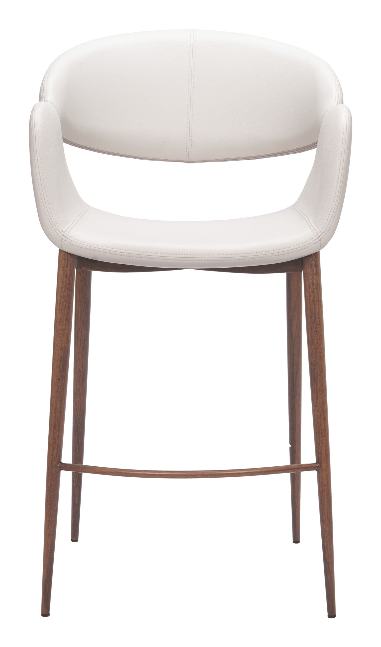 Limay Beige & Walnut Counter Stool by Zuomod at Eve Furniture