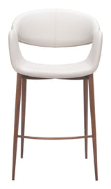 Limay Beige & Walnut Counter Stool by Zuomod at Eve Furniture