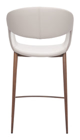Limay Beige & Walnut Counter Stool by Zuomod at Eve Furniture