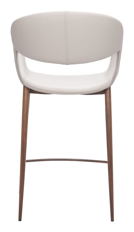 Limay Beige & Walnut Counter Stool by Zuomod at Eve Furniture