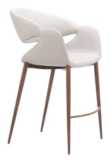 Limay Beige & Walnut Counter Stool by Zuomod at Eve Furniture
