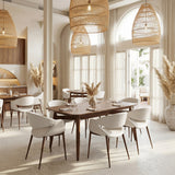Limay Beige & Walnut Dining Chair (Set of 2) by Zuomod at Eve Furniture