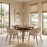 Limay Beige & Walnut Dining Chair (Set of 2) by Zuomod at Eve Furniture