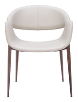 Limay Beige & Walnut Dining Chair (Set of 2) by Zuomod at Eve Furniture