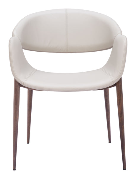 Limay Beige & Walnut Dining Chair (Set of 2) by Zuomod at Eve Furniture