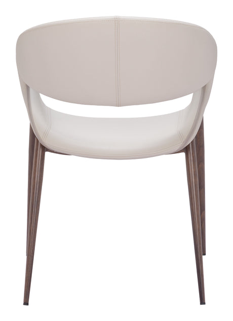 Limay Beige & Walnut Dining Chair (Set of 2) by Zuomod at Eve Furniture