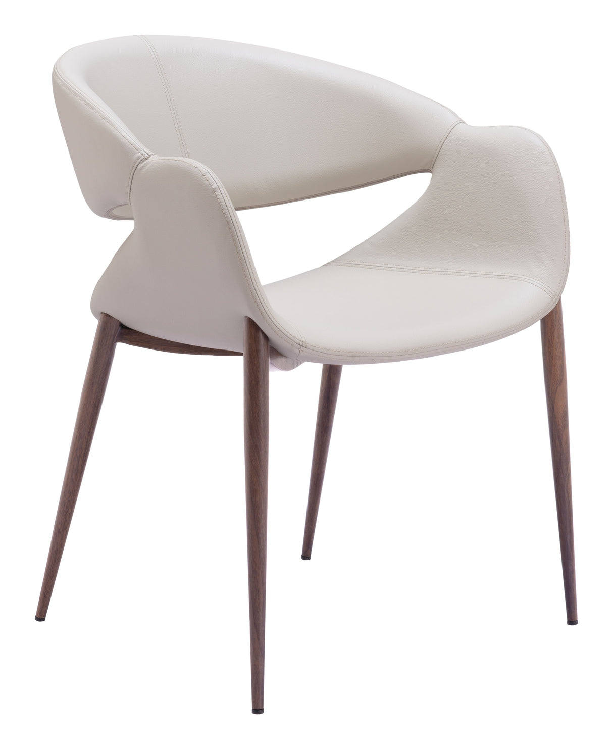 Limay Beige & Walnut Dining Chair (Set of 2) by Zuomod at Eve Furniture