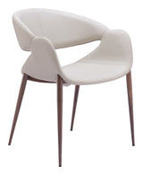 Limay Beige & Walnut Dining Chair (Set of 2) by Zuomod at Eve Furniture