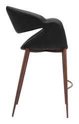 Limay Counter Stool Black & Walnut by Zuomod at Eve Furniture