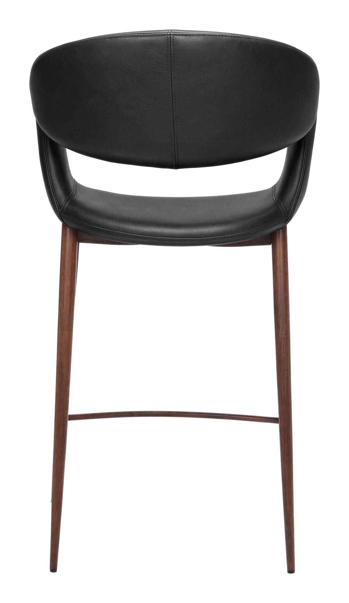 Limay Counter Stool Black & Walnut by Zuomod at Eve Furniture