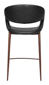 Limay Counter Stool Black & Walnut by Zuomod at Eve Furniture