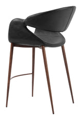 Limay Counter Stool Black & Walnut by Zuomod at Eve Furniture