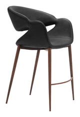 Limay Counter Stool Black & Walnut by Zuomod at Eve Furniture