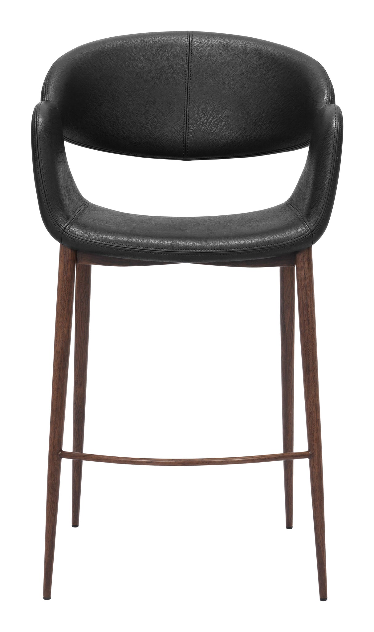 Limay Counter Stool Black & Walnut by Zuomod at Eve Furniture