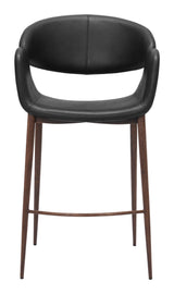 Limay Counter Stool Black & Walnut by Zuomod at Eve Furniture